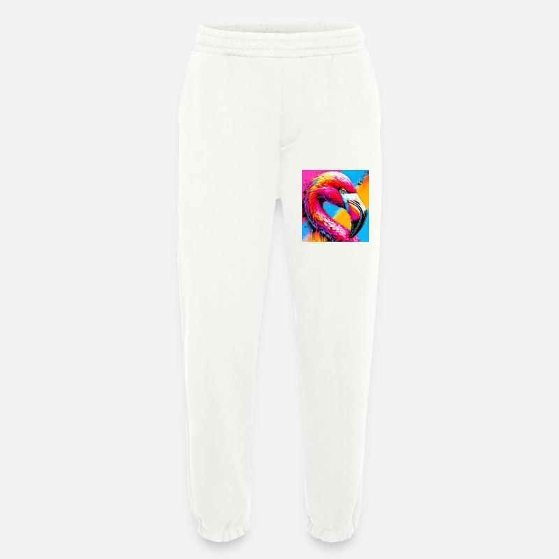 flamingo - Heavyweight Jogging Pants - made by SPREAD  - OFF WHITE