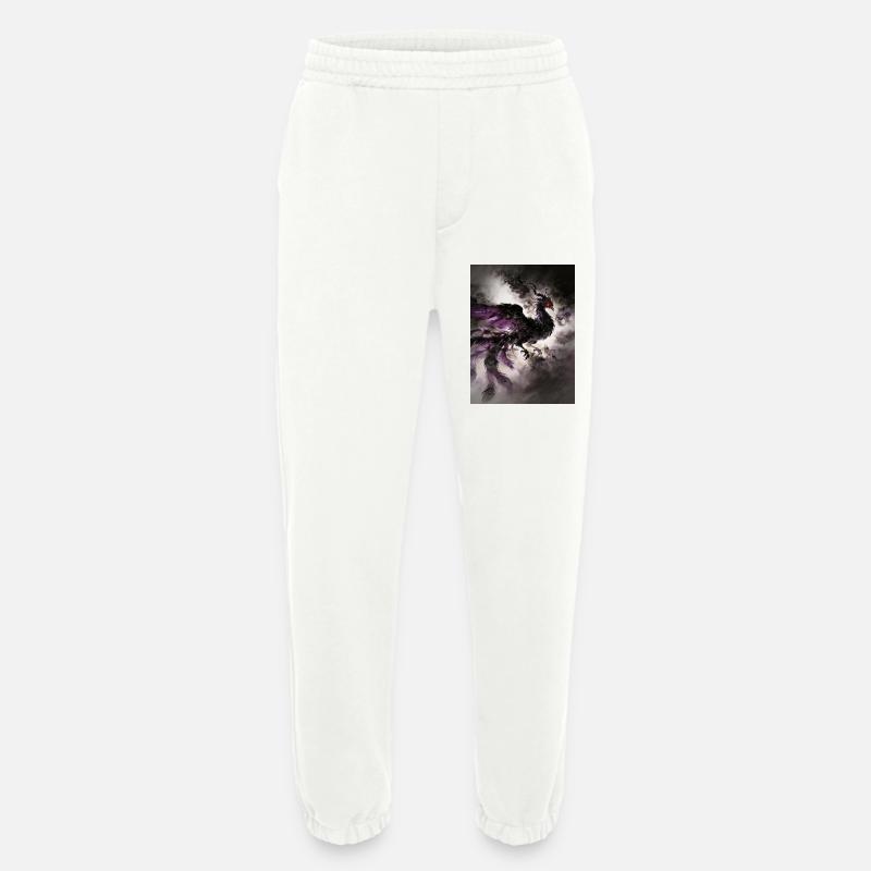 Le Crépuscule du Phénix Noir : Éclipse - Pantalon de jogging bio épais fabriqué en UE - OFF WHITE