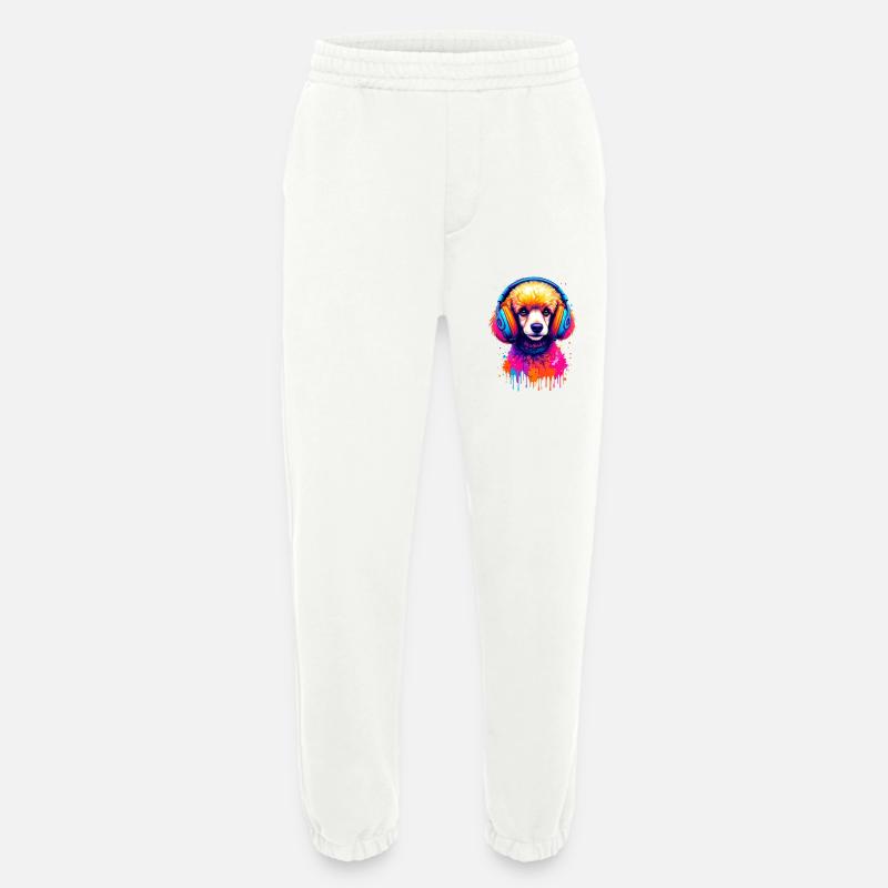 Pudel mit Kopfhörern - Heavyweight Jogginghose - made by SPREAD - OFF WHITE