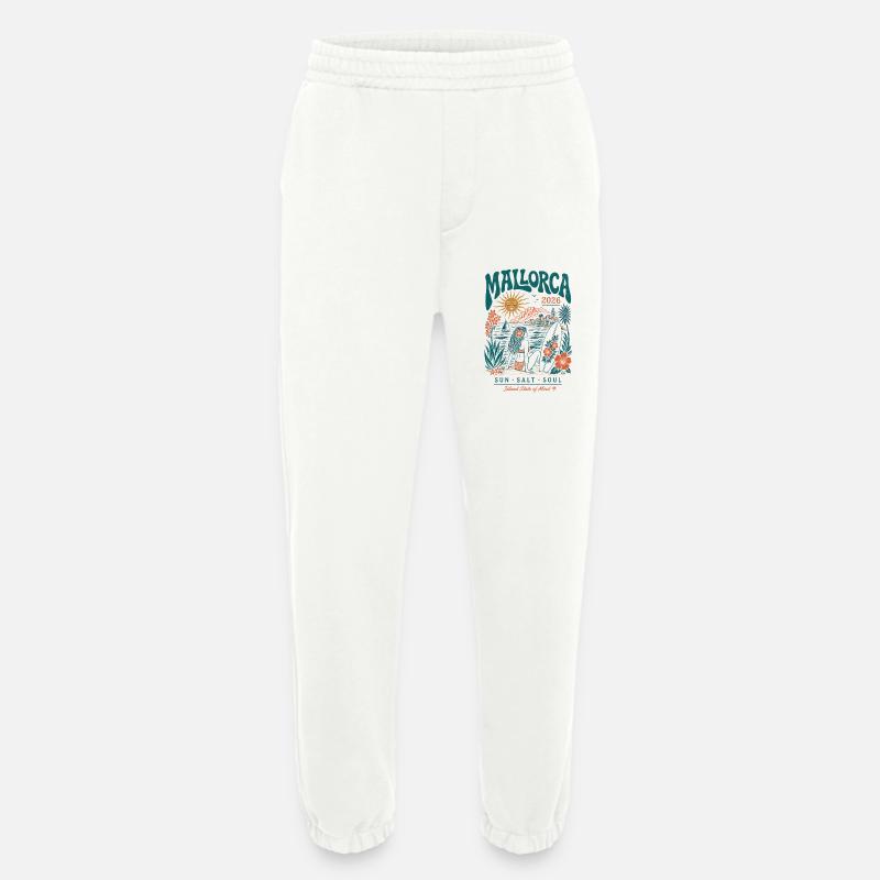 Mallorca Surf Sonnenszeit 2026 - Heavyweight Jogginghose - made by SPREAD  - OFF WHITE