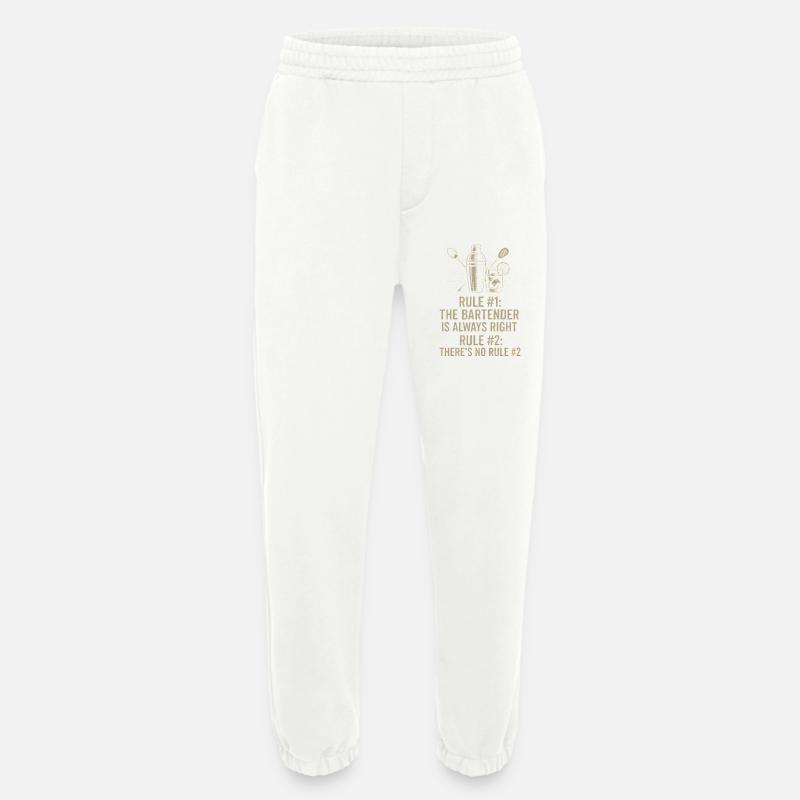 Bartender Always Right - Heavyweight Jogging Pants - made by SPREAD - OFF WHITE