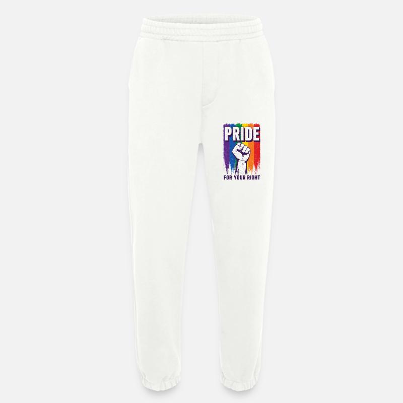 Pride Rainbow Right Statement Shirt - Heavyweight Jogging Pants - made by SPREAD - OFF WHITE