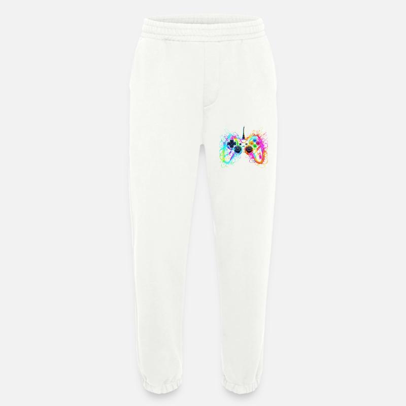 Gaming Controller Gamer - Heavyweight Jogging Pants - made by SPREAD - OFF WHITE