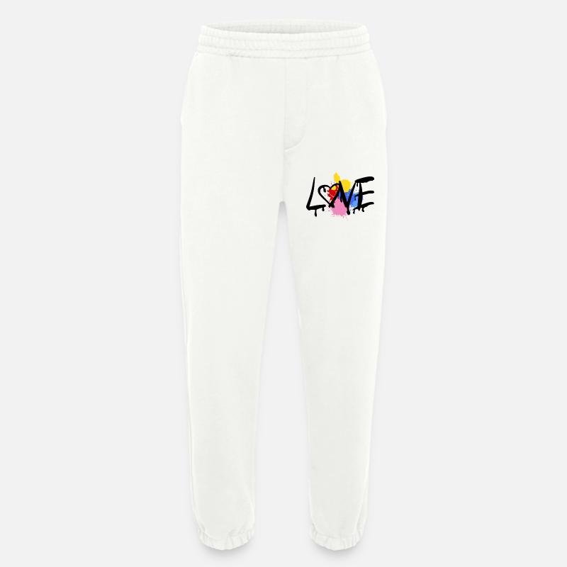 Love - Heavyweight Jogging Pants - made by SPREAD  - OFF WHITE