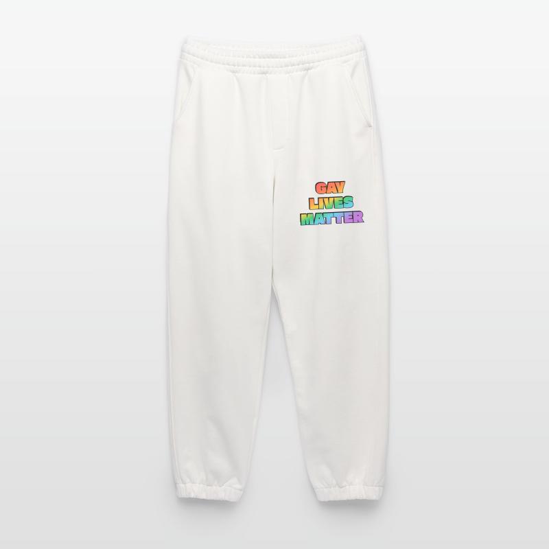 Déclaration typographique Pride Rainbow Pantalon de jogging bio épais fabriqué en UE