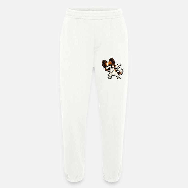 Dabbing Butterfly Dog - Heavyweight Jogging Pants - made by SPREAD  - OFF WHITE
