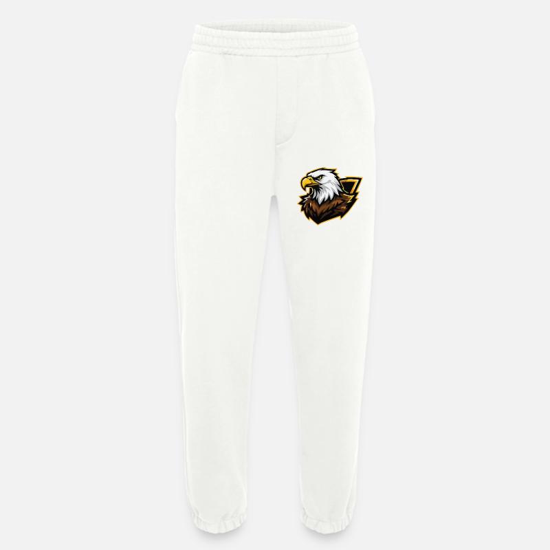 Eagle with Gold Accent Comic - Heavyweight Jogging Pants - made by SPREAD  - OFF WHITE