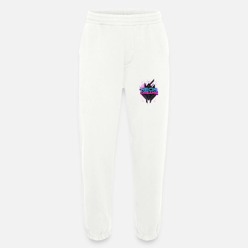 Neon Dreams – Cyberpunk Retrowave-Stil Top - Heavyweight Jogginghose - made by SPREAD - OFF WHITE