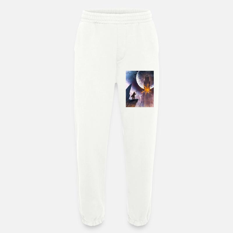 Moon and Fire Castle - Heavyweight Jogging Pants - made by SPREAD - OFF WHITE
