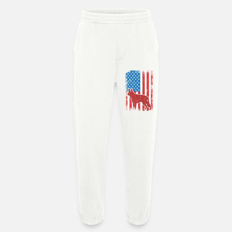 US Patriotischer Schäferhund - Heavyweight Jogginghose - made by SPREAD - OFF WHITE