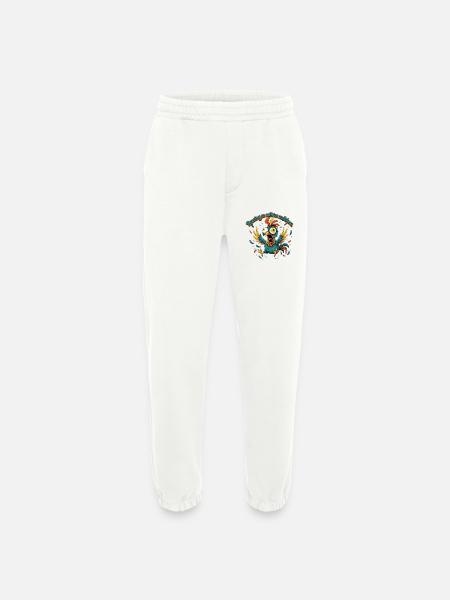 Coffee and chaos tap design - Heavyweight Jogging Pants - made by SPREAD - OFF WHITE