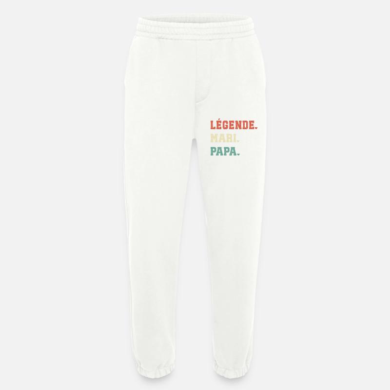 Legend Ehemann Papa Geschenk für Papa - Heavyweight Jogginghose - made by SPREAD  - OFF WHITE