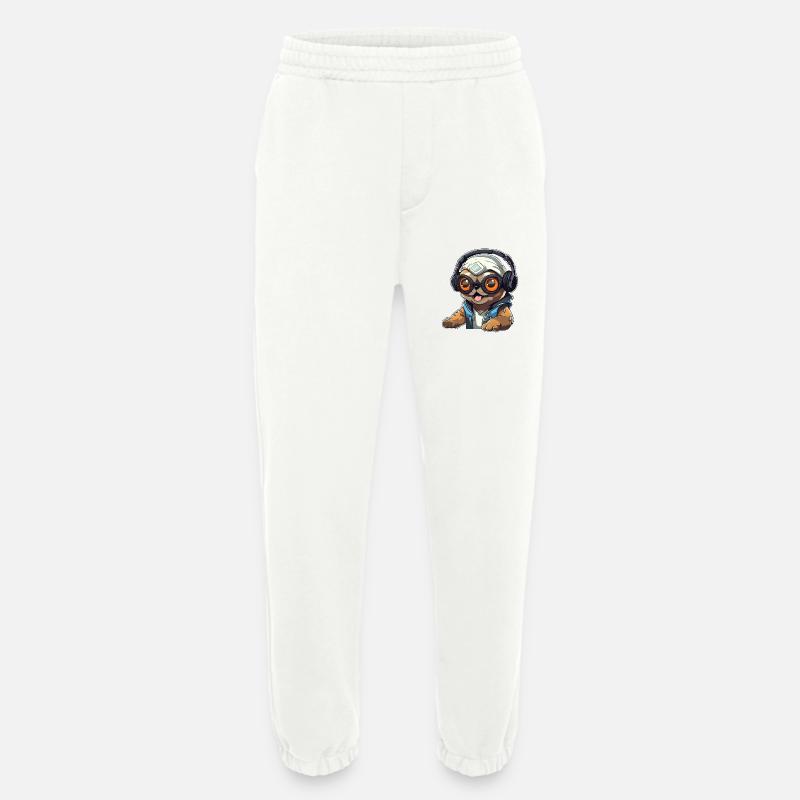 Gamer-Panda mit Headset - Heavyweight Jogginghose - made by SPREAD  - OFF WHITE