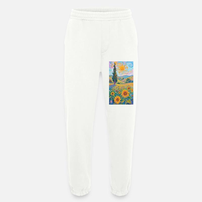 Sonnenblumen im Impressionismus - Heavyweight Jogginghose - made by SPREAD - OFF WHITE
