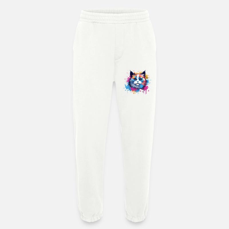 Birman-Katzengesicht Bunte Splash-Kunst - Heavyweight Jogginghose - made by SPREAD  - OFF WHITE