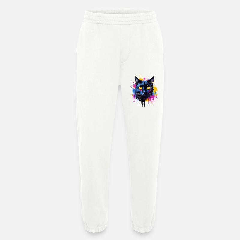 Bunte Bombay-Katzengesicht-Splash-Kunst - Heavyweight Jogginghose - made by SPREAD  - OFF WHITE