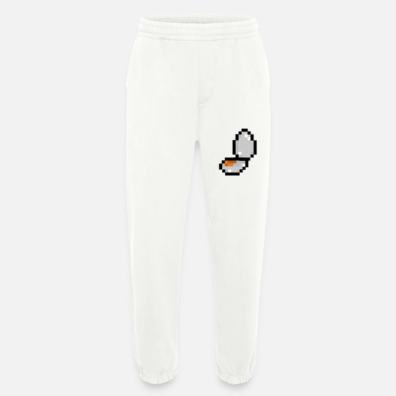 pixel egg - Heavyweight Jogging Pants - made by SPREAD - OFF WHITE