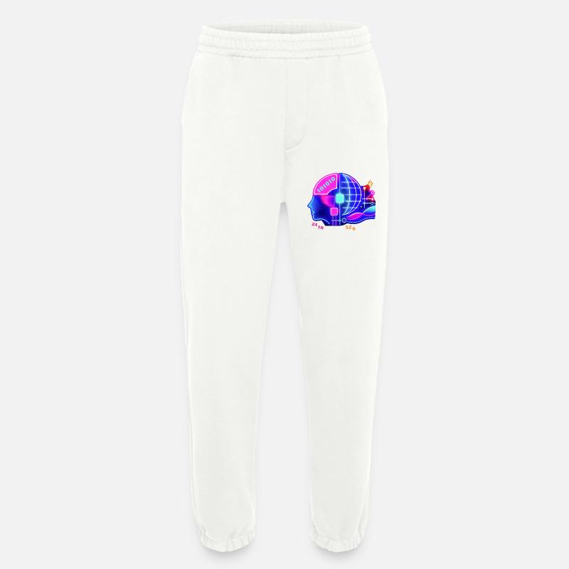 Merging AI and human intelligence - Heavyweight Jogging Pants - made by SPREAD  - OFF WHITE