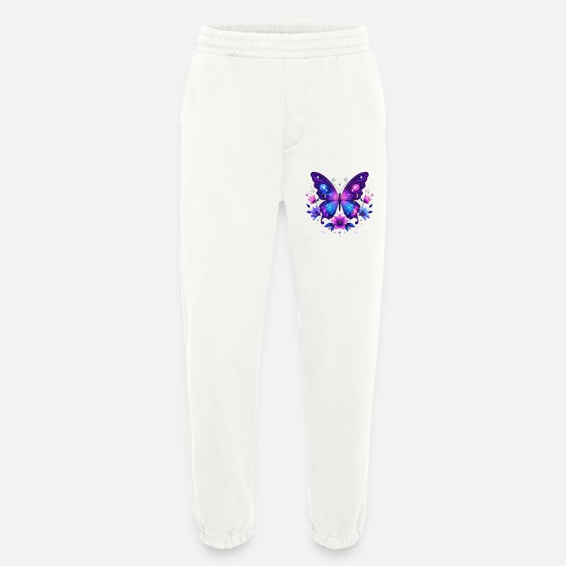 KosmosSchmetterling im Blütenkranz - Heavyweight Jogginghose - made by SPREAD - OFF WHITE