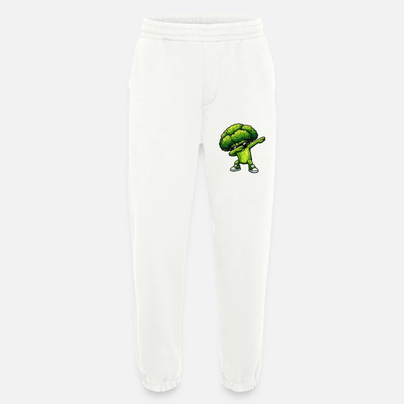 Dabbing Broccoli - Heavyweight Jogging Pants - made by SPREAD - OFF WHITE