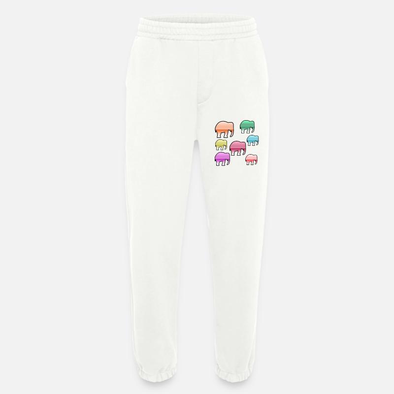Elephants - Heavyweight Jogging Pants - made by SPREAD  - OFF WHITE