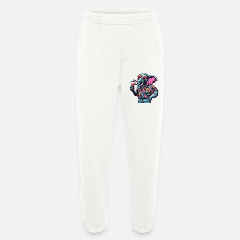 Elephant Comic Summer - Heavyweight Jogging Pants - made by SPREAD  - OFF WHITE