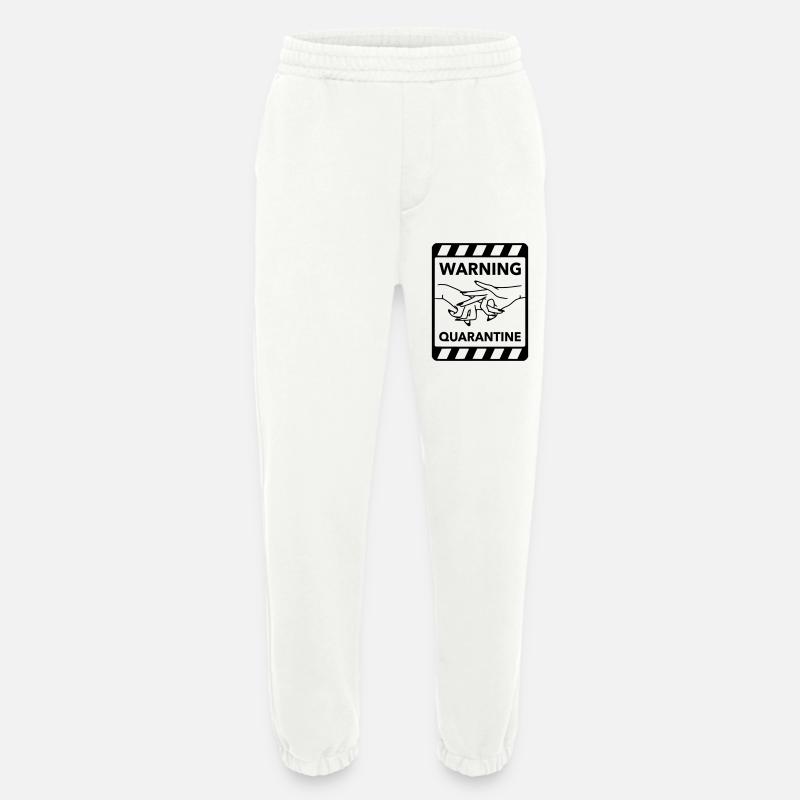 Warning: Quarantine - Heavyweight Jogging Pants - made by SPREAD  - OFF WHITE