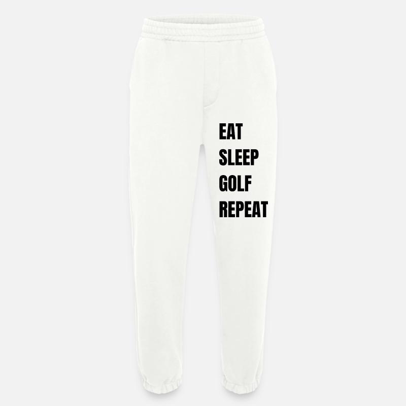 Mange, dors, golf, répéte. - Pantalon de jogging bio épais fabriqué en UE - OFF WHITE