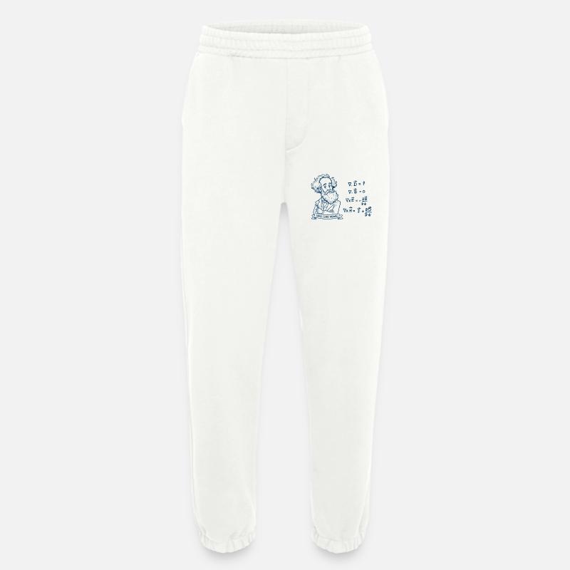 Maxwell and equations in blue - Heavyweight Jogging Pants - made by SPREAD  - OFF WHITE
