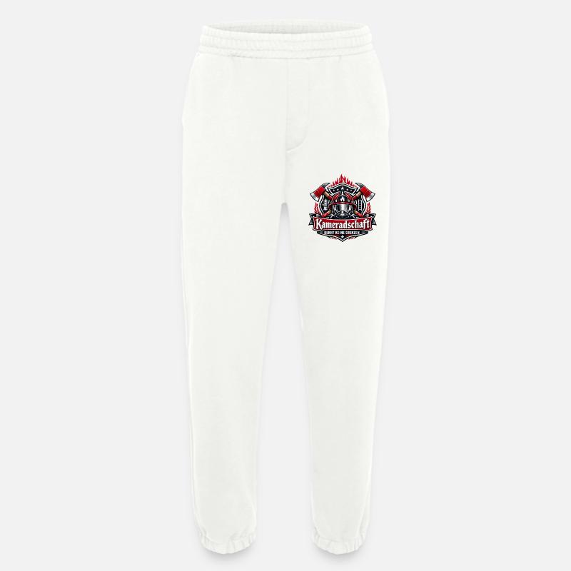 Kameradschaft Feuerwehraxt Symbol - Heavyweight Jogginghose - made by SPREAD  - OFF WHITE