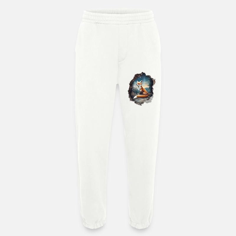 Fox Star Forest - Heavyweight Jogging Pants - made by SPREAD - OFF WHITE