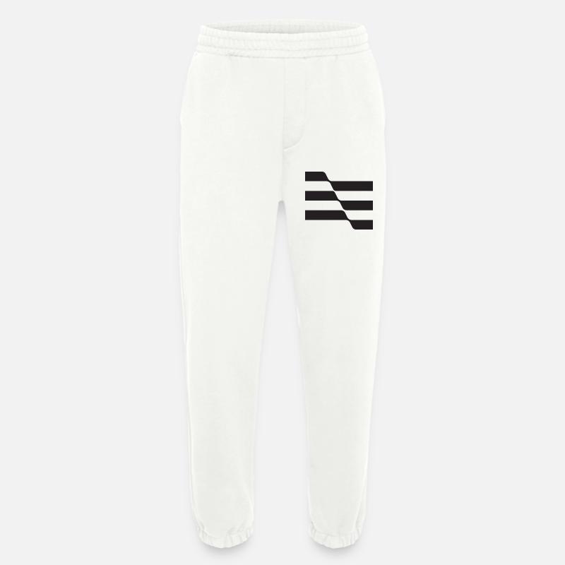 Conception de la vague noire - Pantalon de jogging bio épais fabriqué en UE - OFF WHITE