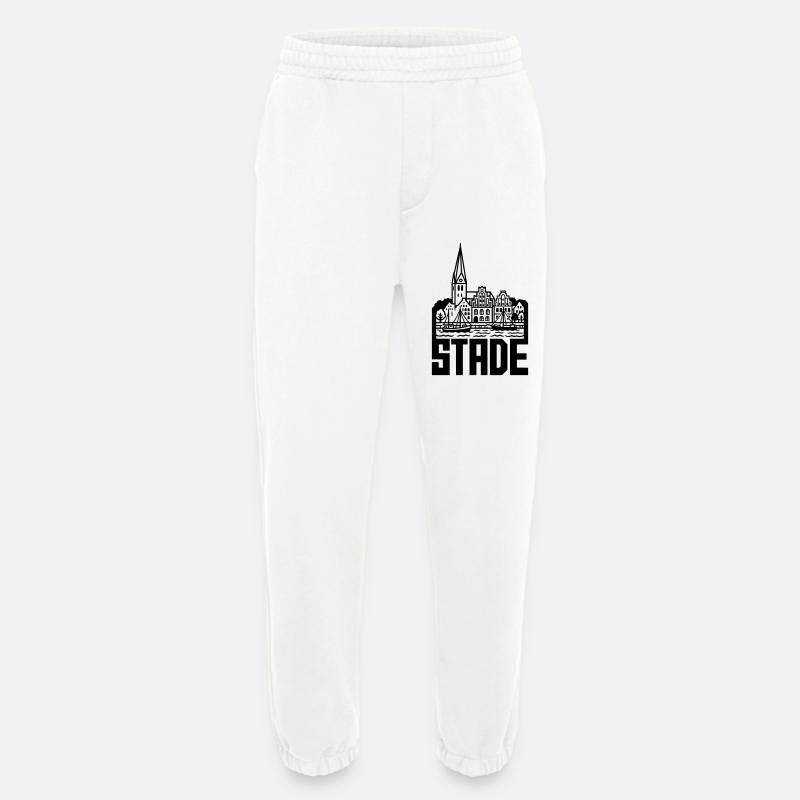 Monument Stade Silhouette - Pantalon de jogging bio épais fabriqué en UE - OFF WHITE