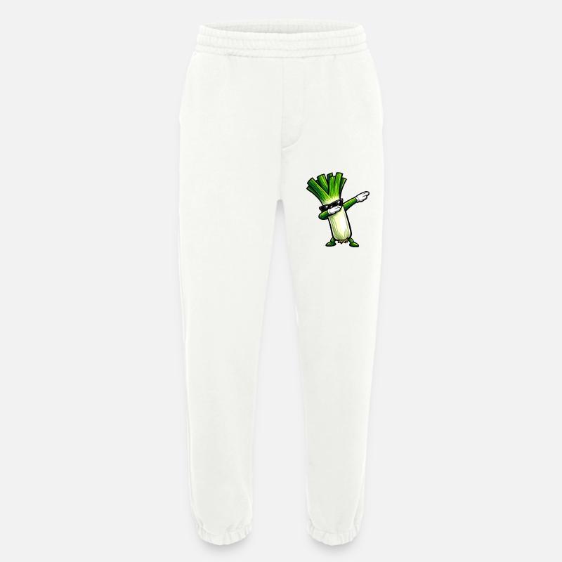 Dabbing leeks - Heavyweight Jogging Pants - made by SPREAD - OFF WHITE