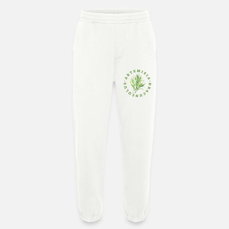 Artemisia Dracunculus Blattemblem - Heavyweight Jogginghose - made by SPREAD - OFF WHITE