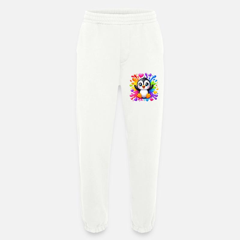 Pinguin Farbherzen Spritzer - Heavyweight Jogginghose - made by SPREAD - OFF WHITE