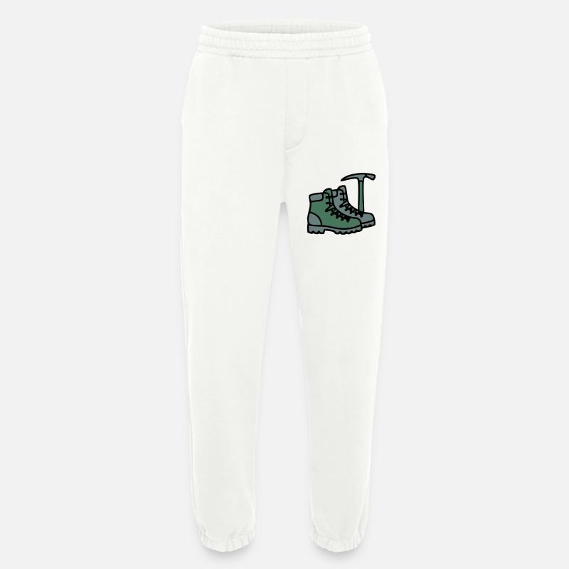 Wanderschuhe Eispickel Bergsteiger Alpen Wanderer - Heavyweight Jogging Pants - made by SPREAD - OFF WHITE