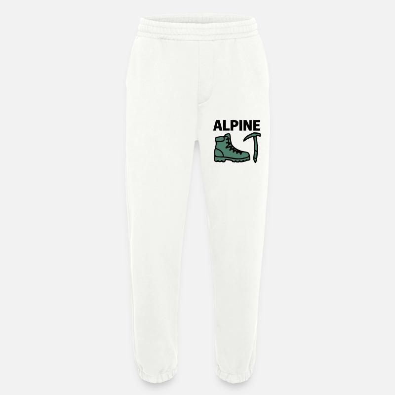 Wanderschuh Eispickel Alpine Bergsteigen Klettern - Heavyweight Jogging Pants - made by SPREAD  - OFF WHITE