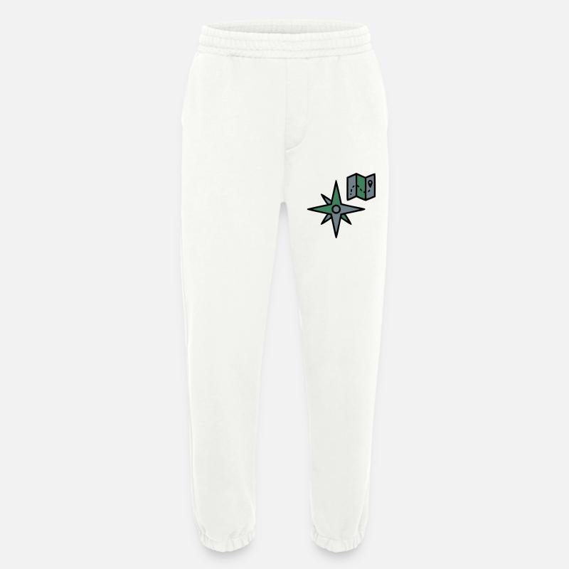 Carte Compass Randonnée Géocaching Survivance - Pantalon de jogging bio épais fabriqué en UE - OFF WHITE