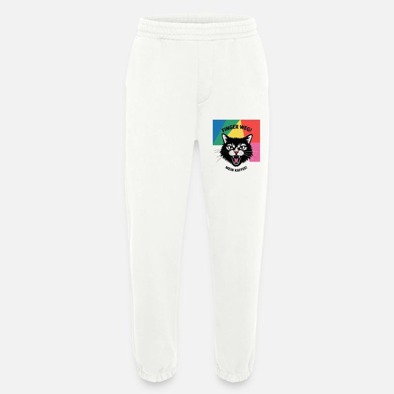 Katzen Kaffee Fun - Heavyweight Jogginghose - made by SPREAD  - OFF WHITE