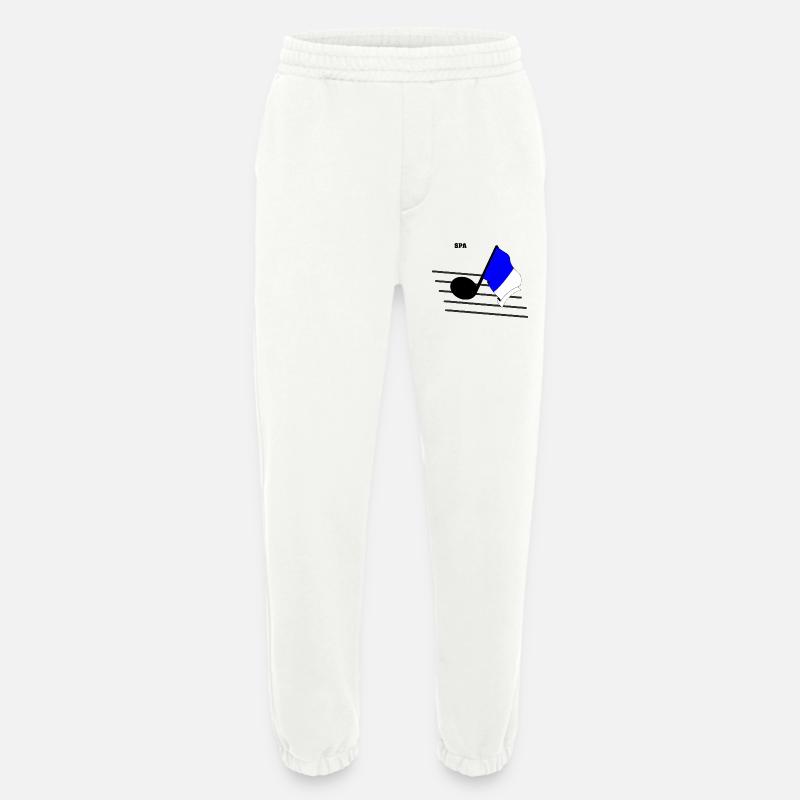 Musique de spa & courses - Pantalon de jogging bio épais fabriqué en UE - OFF WHITE