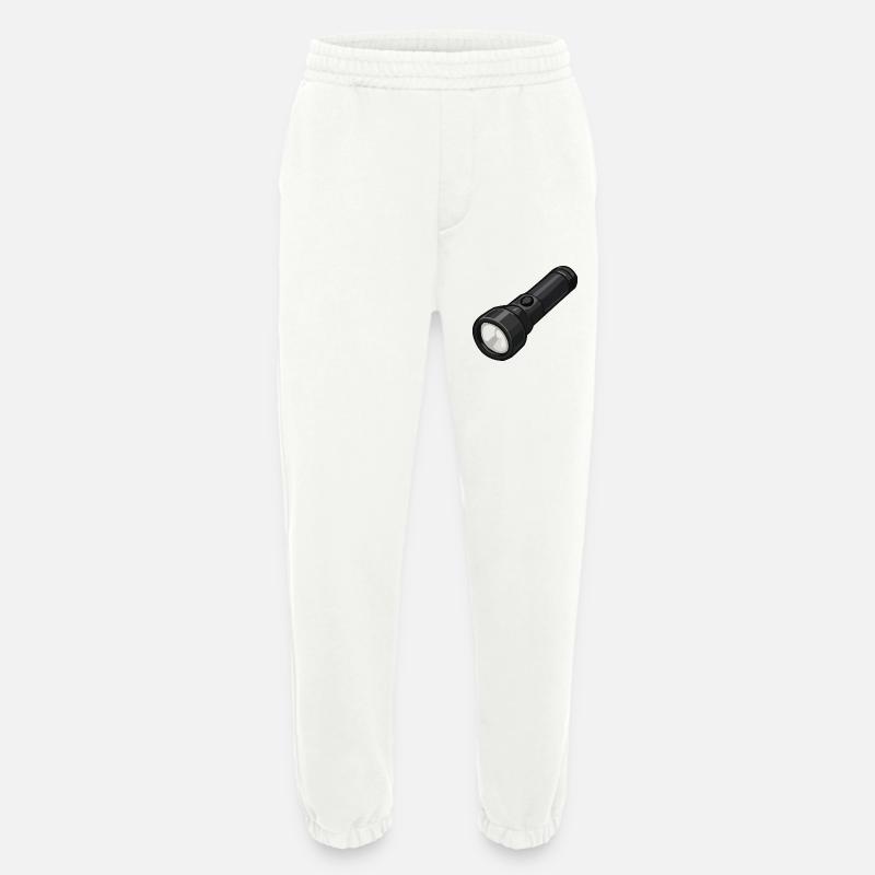 Compact Flashlight Illustration - Heavyweight Jogging Pants - made by SPREAD  - OFF WHITE