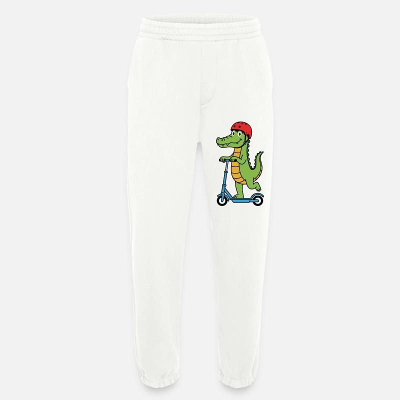 Krokodil auf einem Roller - Heavyweight Jogginghose - made by SPREAD  - OFF WHITE