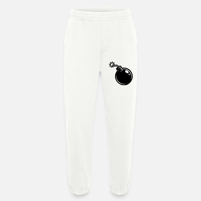 Bomb Icon - Heavyweight Jogging Pants - made by SPREAD - OFF WHITE