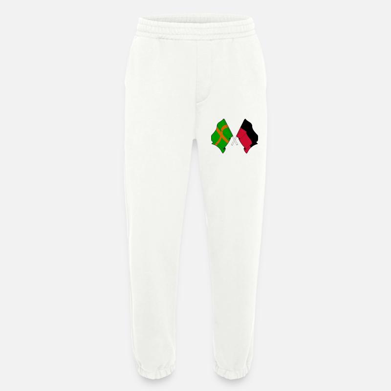 Drapeaux unis de Nimègue - Pantalon de jogging bio épais fabriqué en UE - OFF WHITE