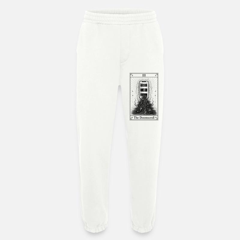 Endlos scrollen | Tarotkarte | Doomscrolling - Heavyweight Jogginghose - made by SPREAD  - OFF WHITE