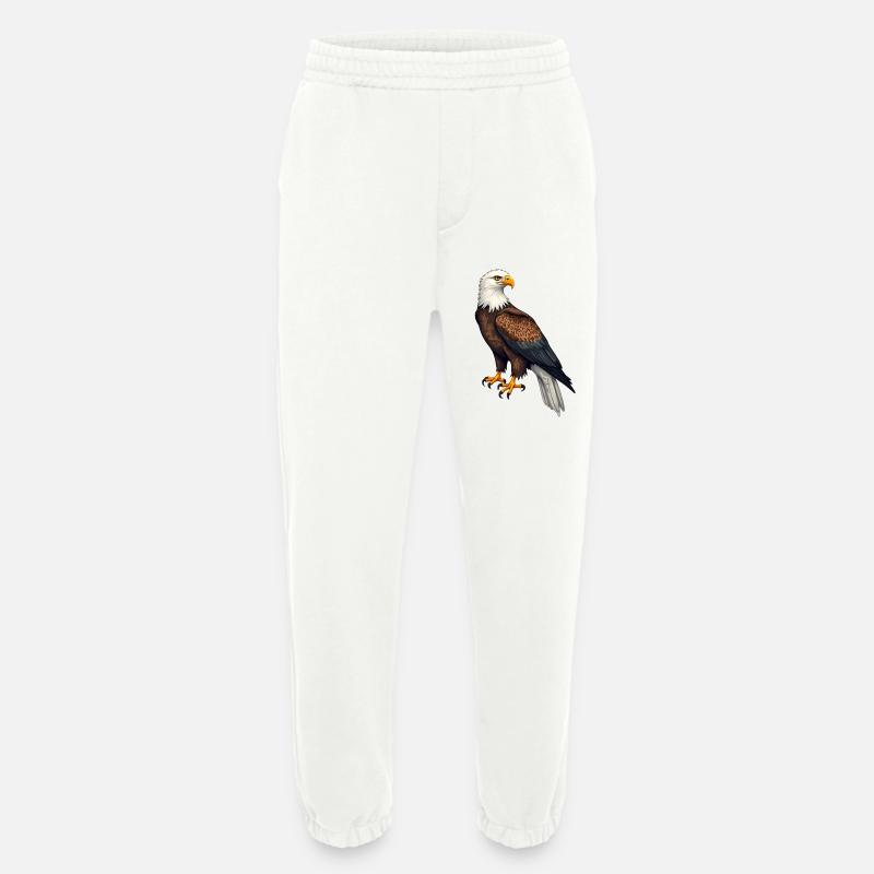Bald eagle - Heavyweight Jogging Pants - made by SPREAD  - OFF WHITE