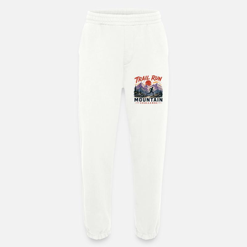 Trail Run - Mountain Challenge - Heavyweight Jogging Pants - made by SPREAD  - OFF WHITE