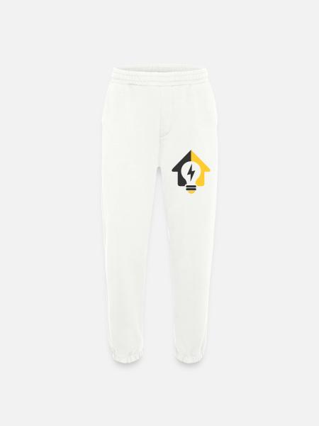 Electric Home Light Bulb Logo - Heavyweight Jogging Pants - made by SPREAD  - OFF WHITE