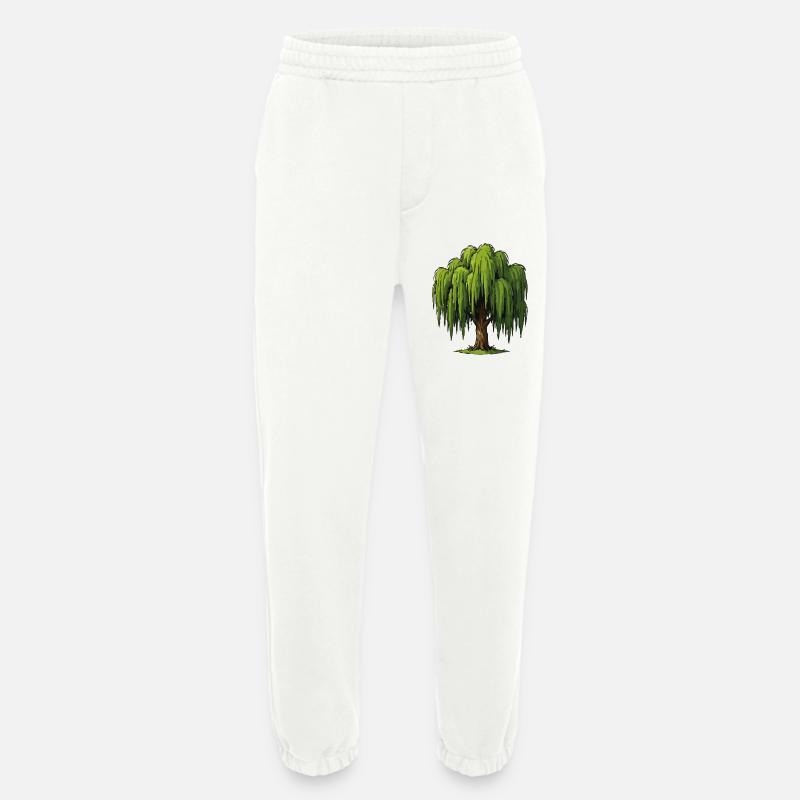 Weeping Willow Graphic - Heavyweight Jogging Pants - made by SPREAD  - OFF WHITE